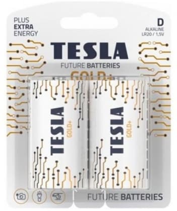 Batteri D Gold+ LR20 2stk., Tesla