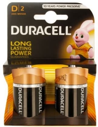 Batteri D LR20-2BB 2-pakning, Duracell