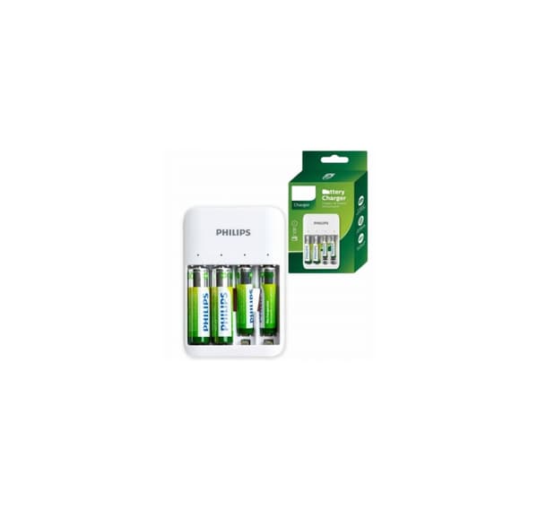 Batterioplader, SCB4013NB/00 2x700mAh AAA + 2x1300mAh AA, Philips