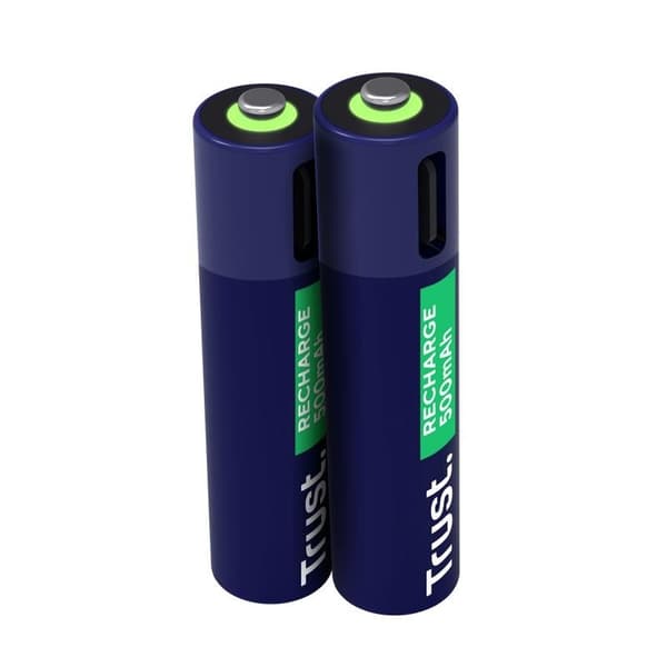 Batteri rech. li-ion aaa 1,5v/500mah usb-c 2pack 25585, Trust