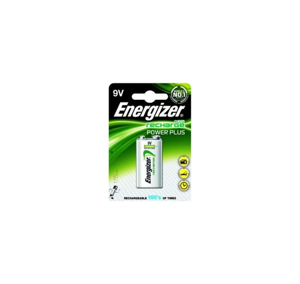 Batteri, Accu Recharge Power Plus 9V blokk 175mAh, Energizer