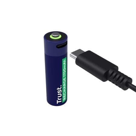 Batteri rech. li-ion aa 1,5v/1700mah USB-C 4p 25631, Trust