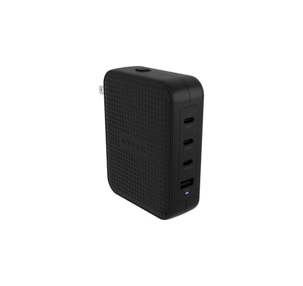 Hyper HyperJuice 145 W USB-C GaN -matkalaturi 4 portilla - musta Valkoinen