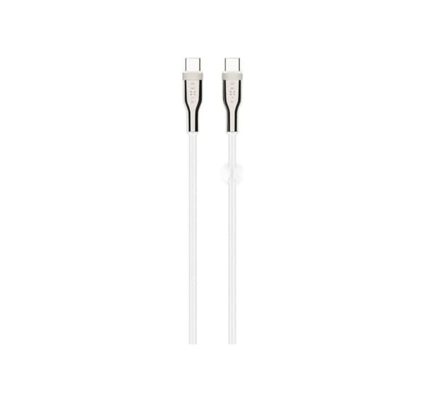 Fast, flettet kabel USB-C/USB-C, 2m, 100W, FIXDB-CC2-WH