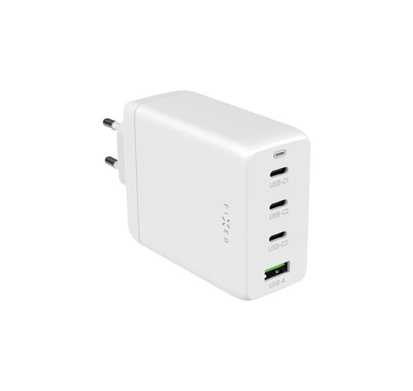 Fast, GaN 3xUSB-C/USB reseladdare 100W, FIXCG100-3CU-WH