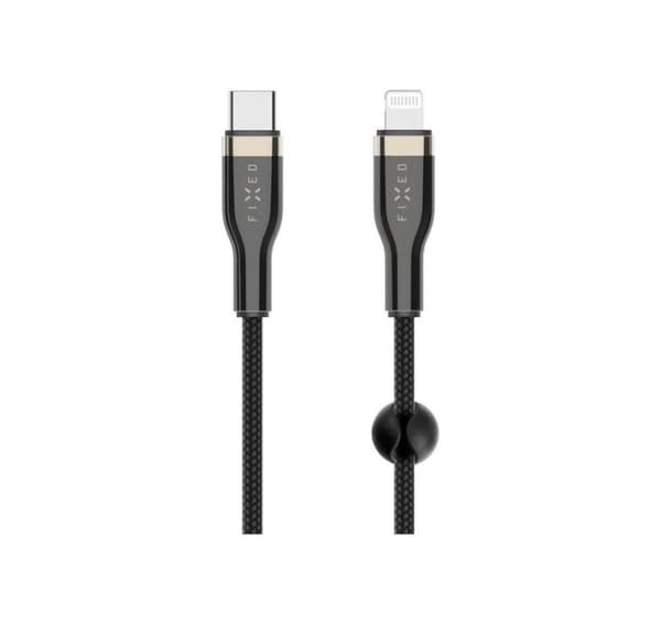 Fast, flettet kabel USB-C/Lightning, 2 m, FIXDB-CL2-BK