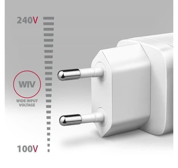 AXAGON, GaN vegglader 3x port (USB-A + 2x USB-C), PD3.0/PPS/QC4+/SFC2.0/AFC/SCP/FCP/Apple, 65W, ACU-DPQ65W