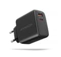 Pikkukuva 1 / 8: AXAGON, GaN-seinälaturi 2x portti (USB-A + USB-C), PD3.0/PPS/QC4+/SFC2.0/AFC/SCP/FCP/Apple, 45W, ACU-PQ45