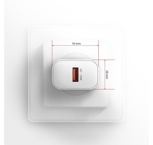 AXAGON, Vægoplader 1x port USB-A, QC3.0/AFC/FCP/Apple, 18W, ACU-QC18W