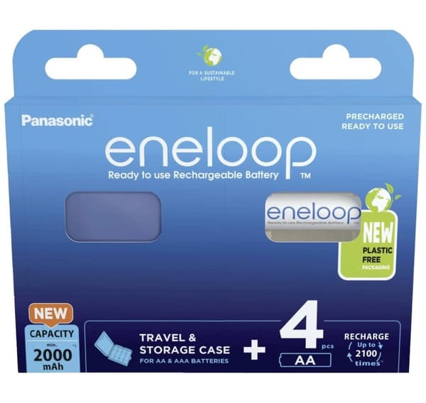 Panasonic, AA, ladattavat akut, ENELOOP BK-3MCDEC4BE