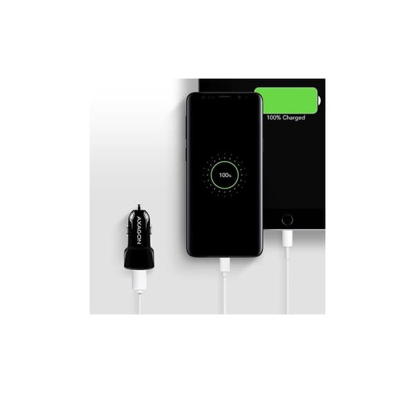 AXAGON, Dobbelt biloplader, 31,5W, PWC-QC5