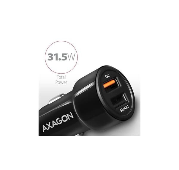 AXAGON, Dobbelt biloplader, 31,5W, PWC-QC5
