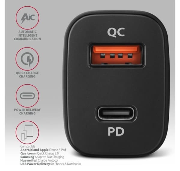 AXAGON, Dobbel billader, 38W, PWC-PQ38