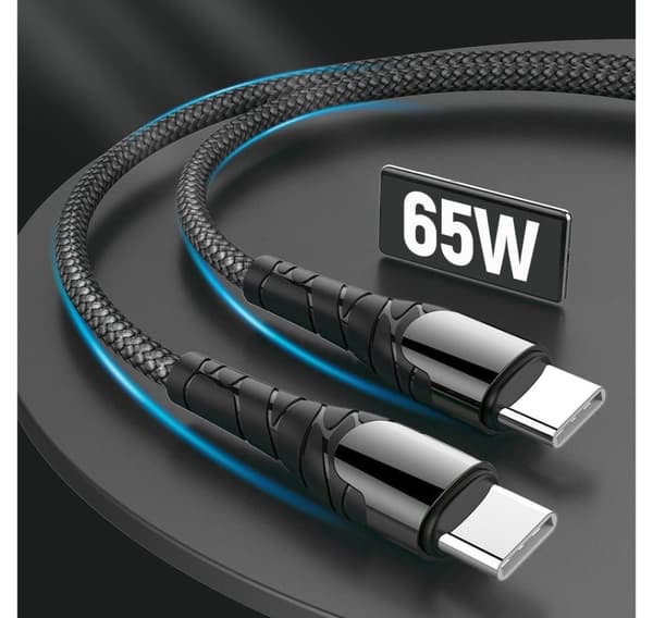 ColorWay, Kaapeli Type-C - Type-C (PD Fast Charging 65W) 3,0А, 1m, CW-CBPDCC040-GR