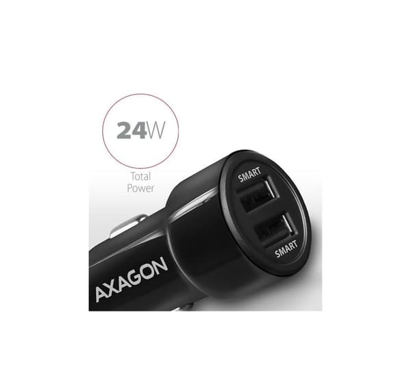 AXAGON, Dobbelt biloplader, 24W, PWC-5V5