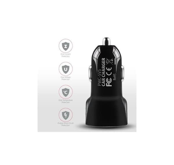 AXAGON, Dobbelt biloplader, 24W, PWC-5V5