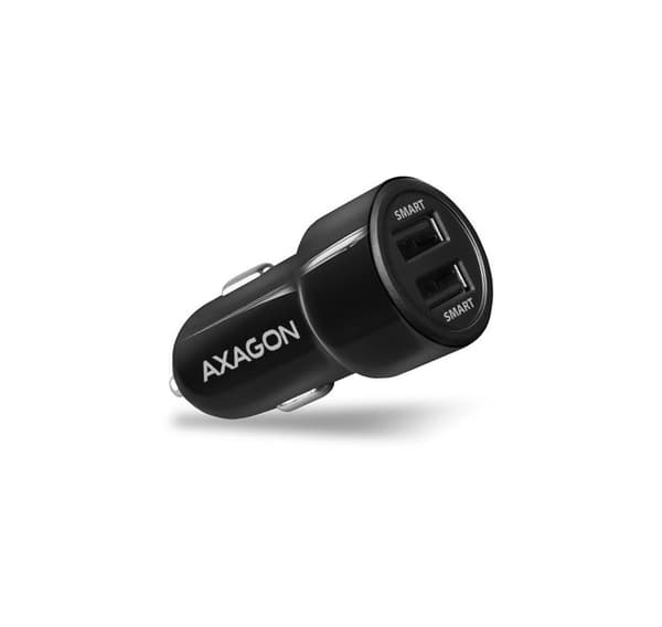 AXAGON, Dobbelt biloplader, 24W, PWC-5V5 Sort