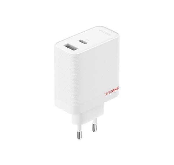 OnePlus, 80W strømadapter Type-C + Type-A)
