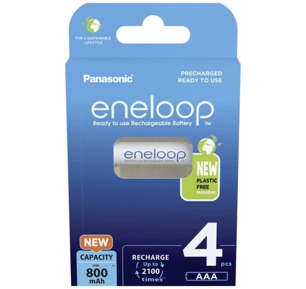 Panasonic eneloop genopladeligt batteri AAA 800 4BP