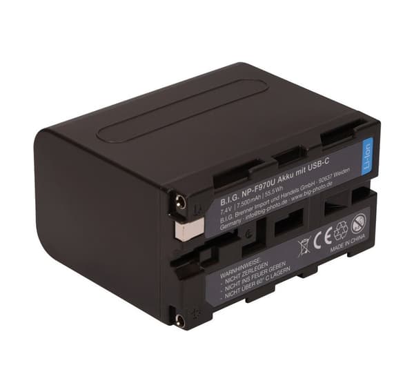 STORT batteri Sony NP-F970U 7500mAh USB-C (427729)