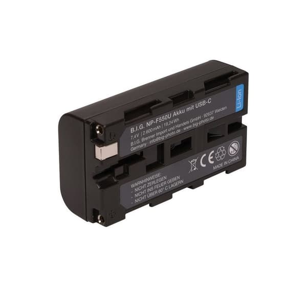 STORT batteri Sony NP-F550U 2600mAh USB-C (727727)