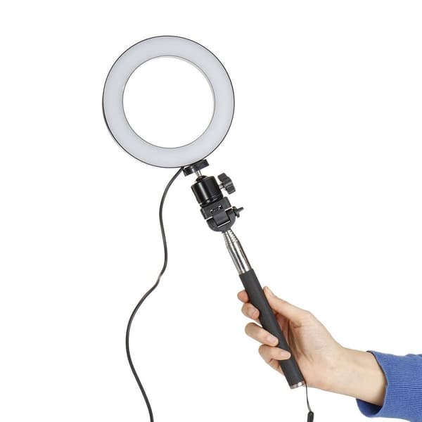 Selfie lamppu / Ring light (20 cm) ja jalusta