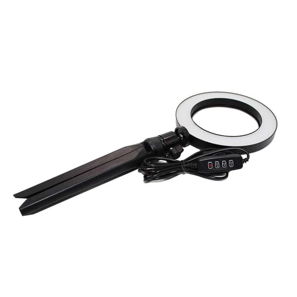 Selfie lamppu / Ring light (20 cm) ja jalusta