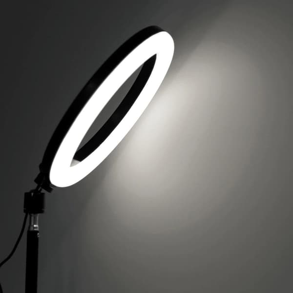Selfie-lampa / Ring light (26 cm), stativ och fästen