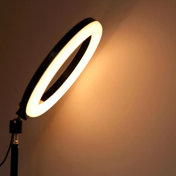 Selfie-lampa / Ring light (26 cm), stativ och fästen