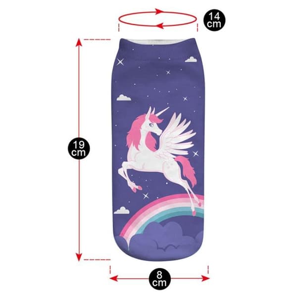 3-Pack Ankelstrumpor / Strumpor - Ponny / Unicorn