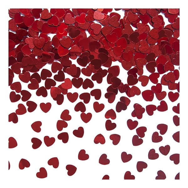Konfetti Hjärtan - Röda - Små