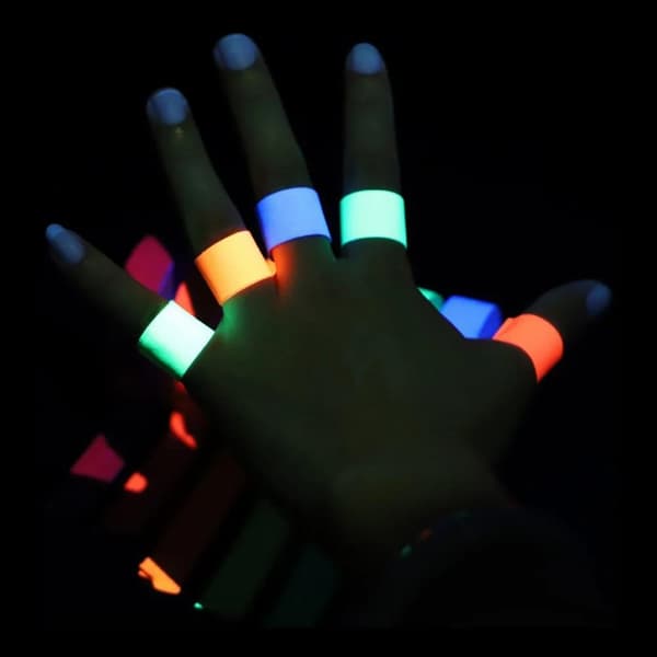 6-Pack - UV Neon Självlysande Tejp Glow in the Dark - 1,5cm x 5m