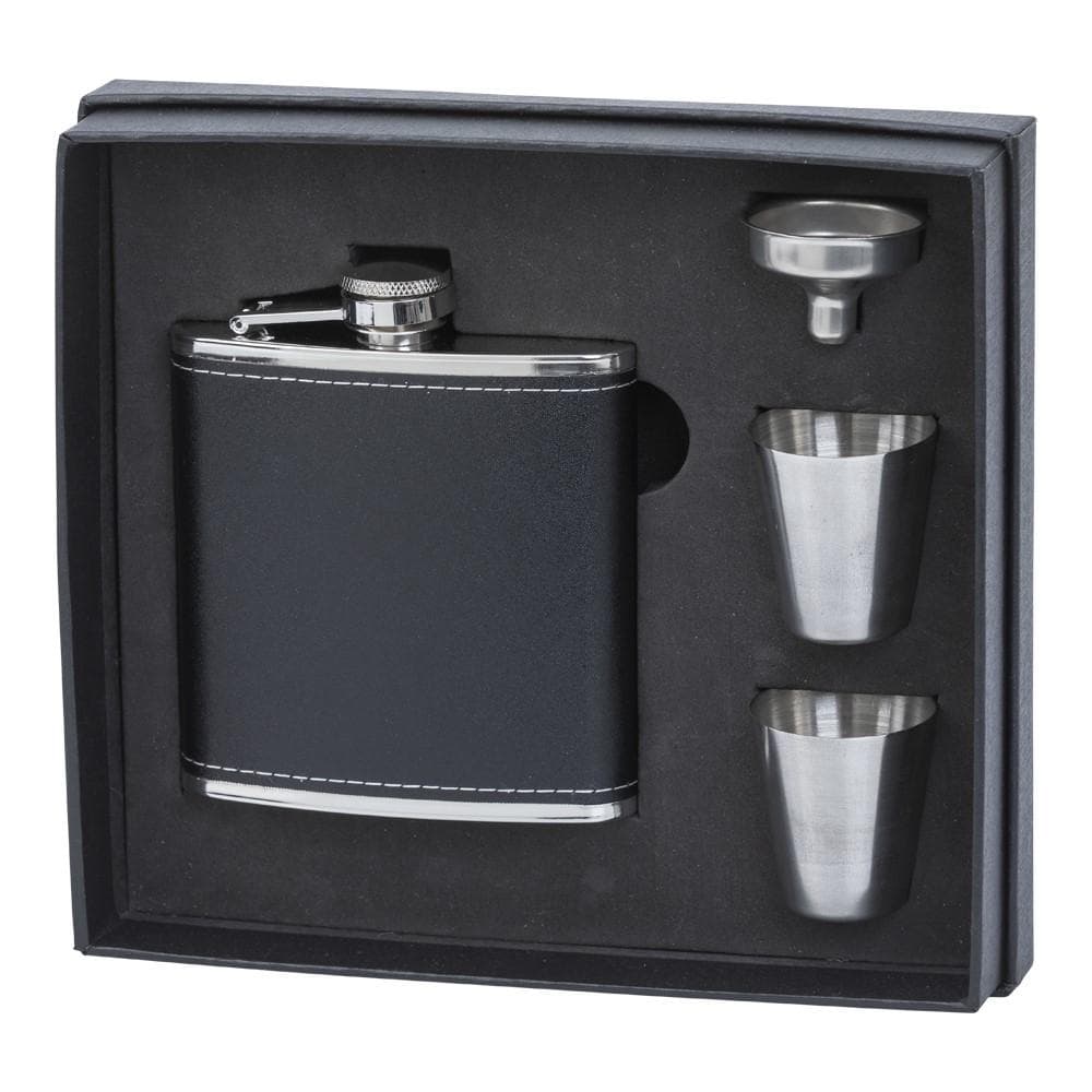 Plunta med Shotglas / Pluntset - Läder