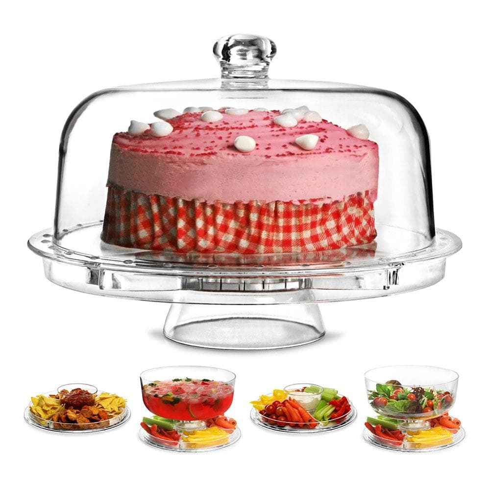 5-i-1 Tårtfat med Lock - Serveringsfat / Skål