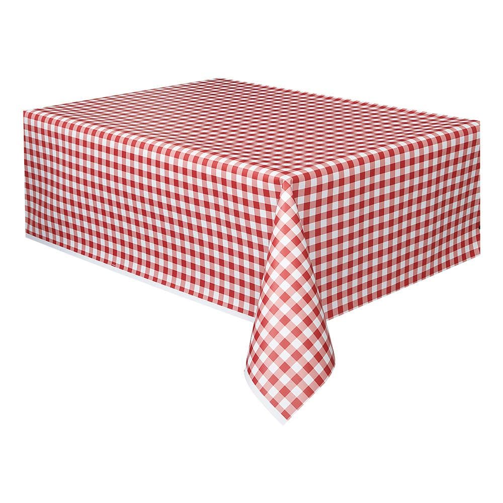 Plastduk / Bordsduk / Duk till Bord - Rödrutig