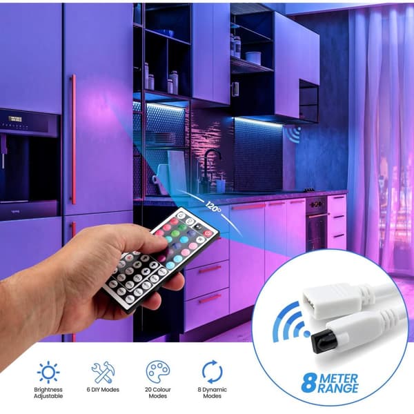 LED-Strip Lights med RGB / Lyslenke / LED-list - 10 meter