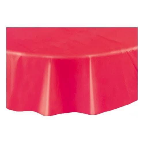 Rund Plastduk / Bordsduk / Duk till Bord - Röd