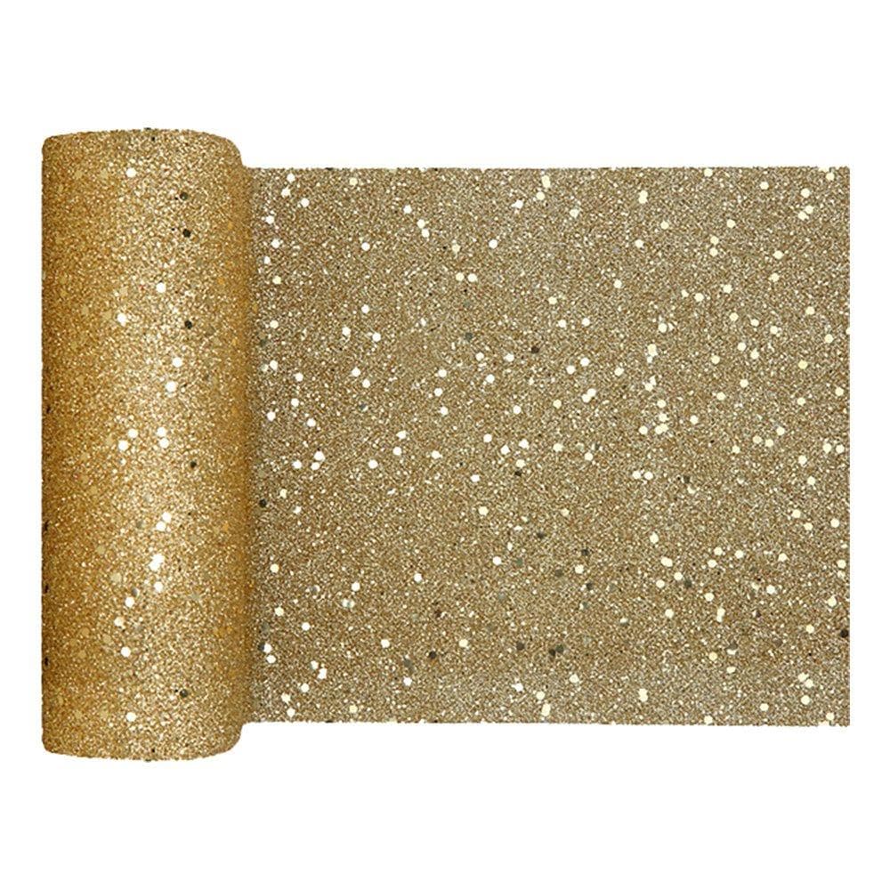 Bordslöpare Tjock / Bordsduk / Duk till Bord - Guld/Glitter