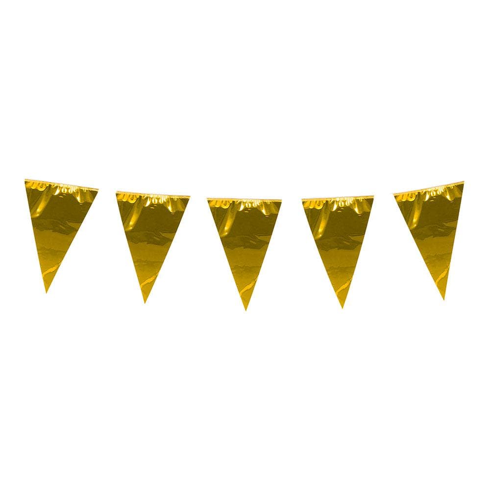 Flaggirlang / Vimpelgirlang - Girlang / Flagga - Guld