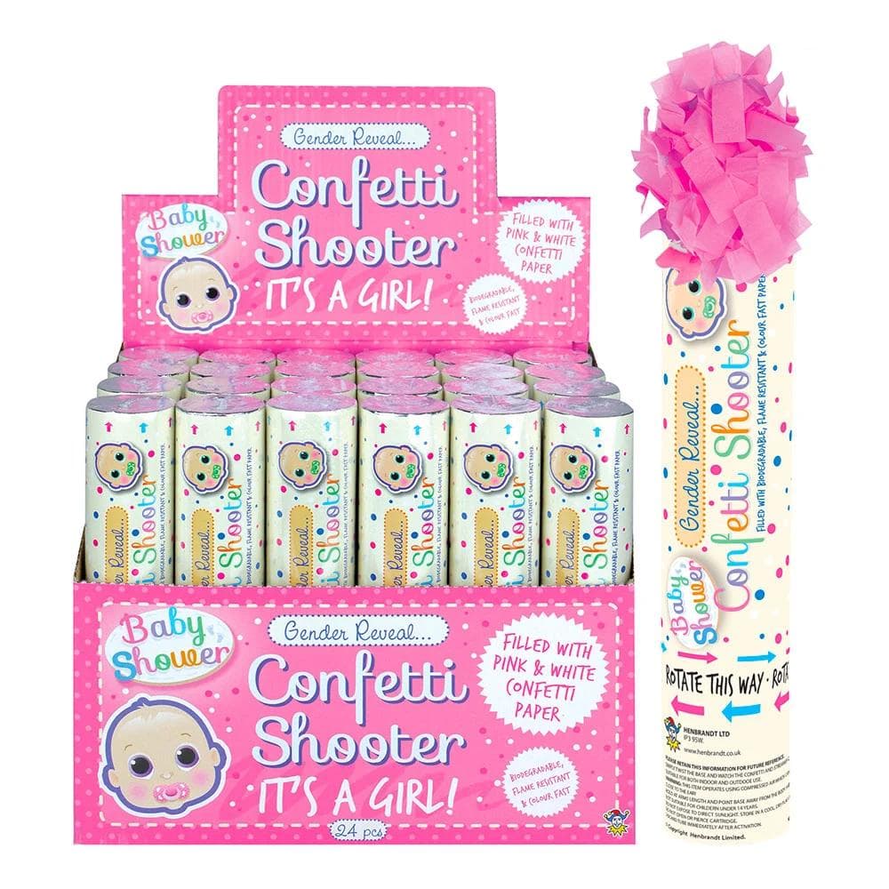Konfettikanon Gender Reveal - It's a Girl (Rosa)