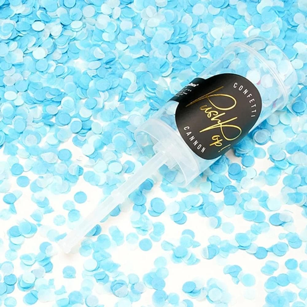 Konfettikanon / Konfetti Push Pop (Blå)