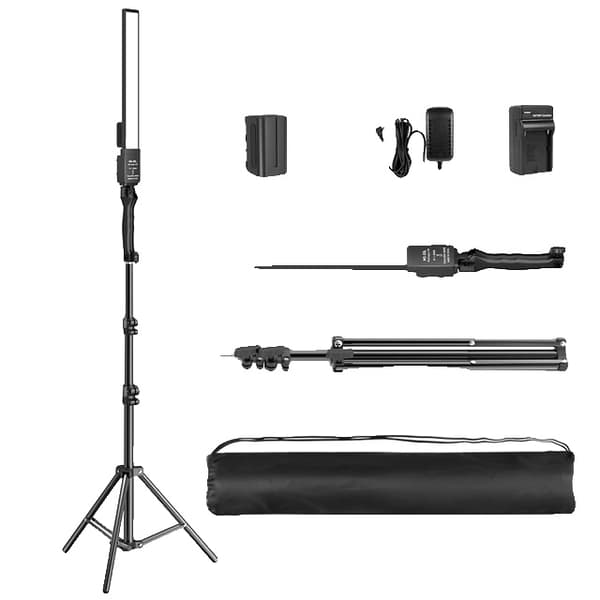 LED-valaistussarja, paristokäyttöinen, säädettävä väri, videovalo 2 video light 1