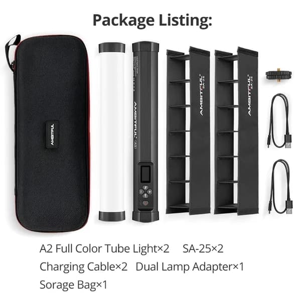 LED Video Stick Tube Light, RGB-färgalternativ, hög färgnoggrannhet, A2 Kit 4