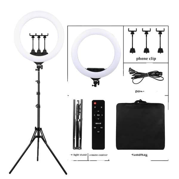 LED Ring Light, 22 tommer i diameter, fjernbetjening, 22 tommer lys sæt