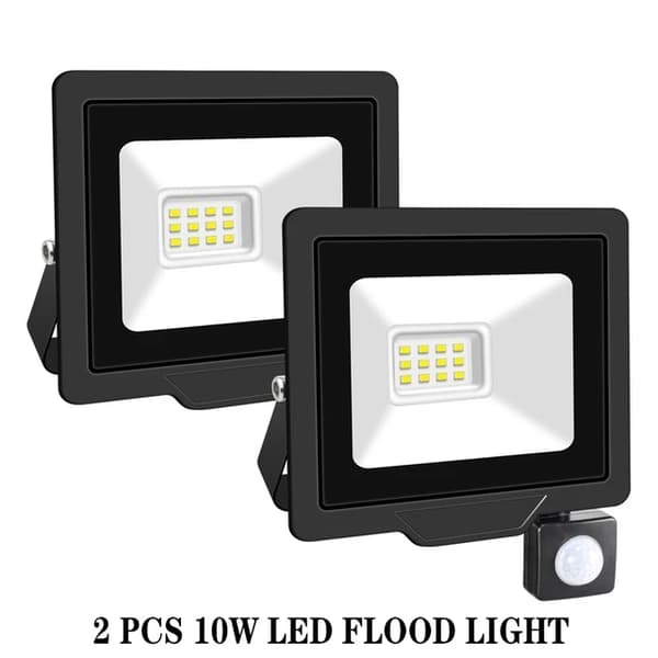 Induktionsdrevet Flomlys, Justerbar PIR-sensor, Udendørs brug, 2x30W, Naturhvid (3500-5500K)