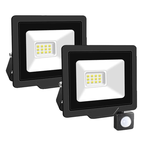 Induktionsdrevet Flomlys, Justerbar PIR-sensor, Udendørs brug, 2x30W, Naturhvid (3500-5500K)