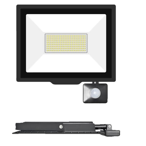Induktionsdrevet Flomlys, Justerbar PIR-sensor, Udendørs brug, 2x30W, Naturhvid (3500-5500K)