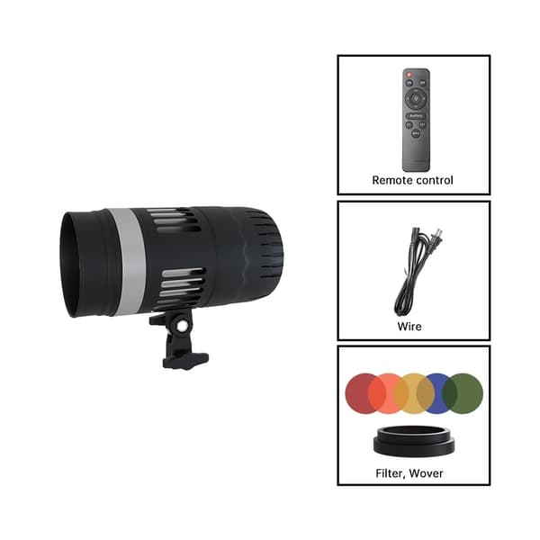LED-ljusstrålkastare, femfärgad filter, fjärrkontroll, Endast ljus