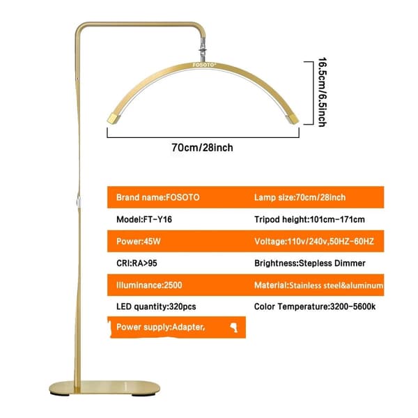Ring Light, monikäyttöinen muotoilu, ihanteellinen kauneuskuvauksiin, Kulta Ei timantteja