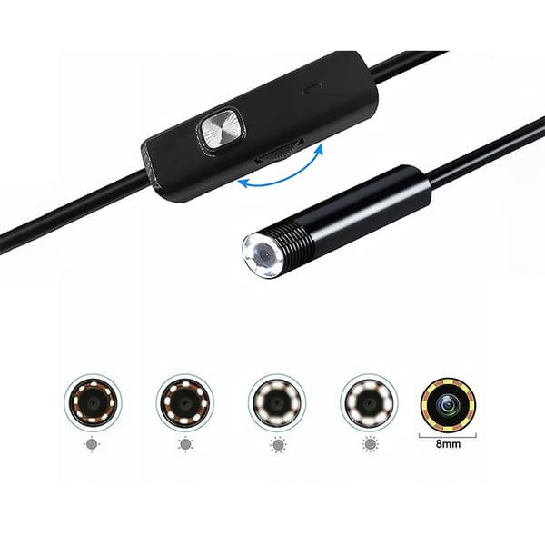 Vattentät 3.5m Endoscope inspektionskamera 3.5m lens 8/7/5.5mm USB-C/Micro-USB